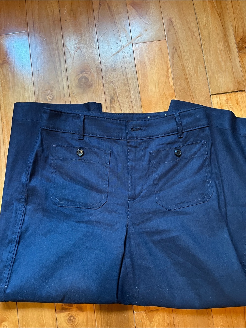Linen blend- Loft Navy Blue Pants